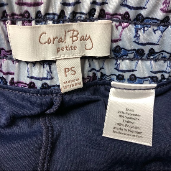 Golf Skort Petite Small Blue & Purple Golf Cart Pattern Pockets Coral Bay - Picture 8 of 9
